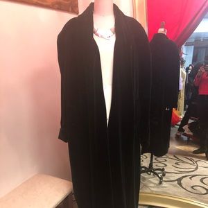 Black vintage wool gabardine